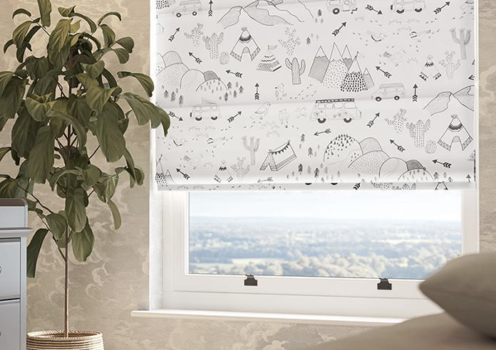 Wild West, Mono - Twist&Fit Roman Blind - Image 5